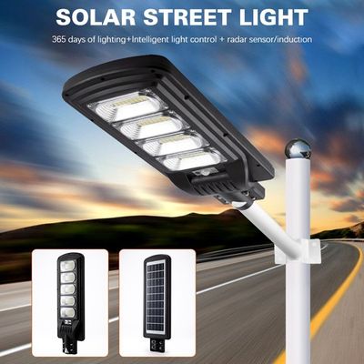 ABS IP65 LED Integrated Solar Street Light High Brightness 6-8m Radar Sensor 200 - 300w